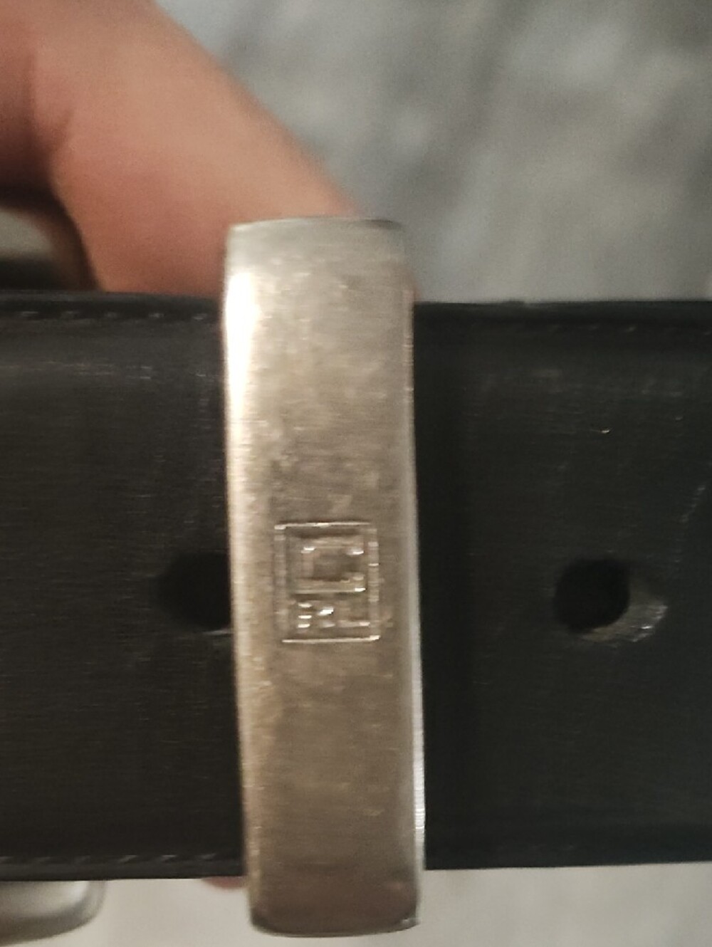 Chaps Ralph Lauren Men's Black Leather Belt with Silver Buckle - Picture 3 of 4